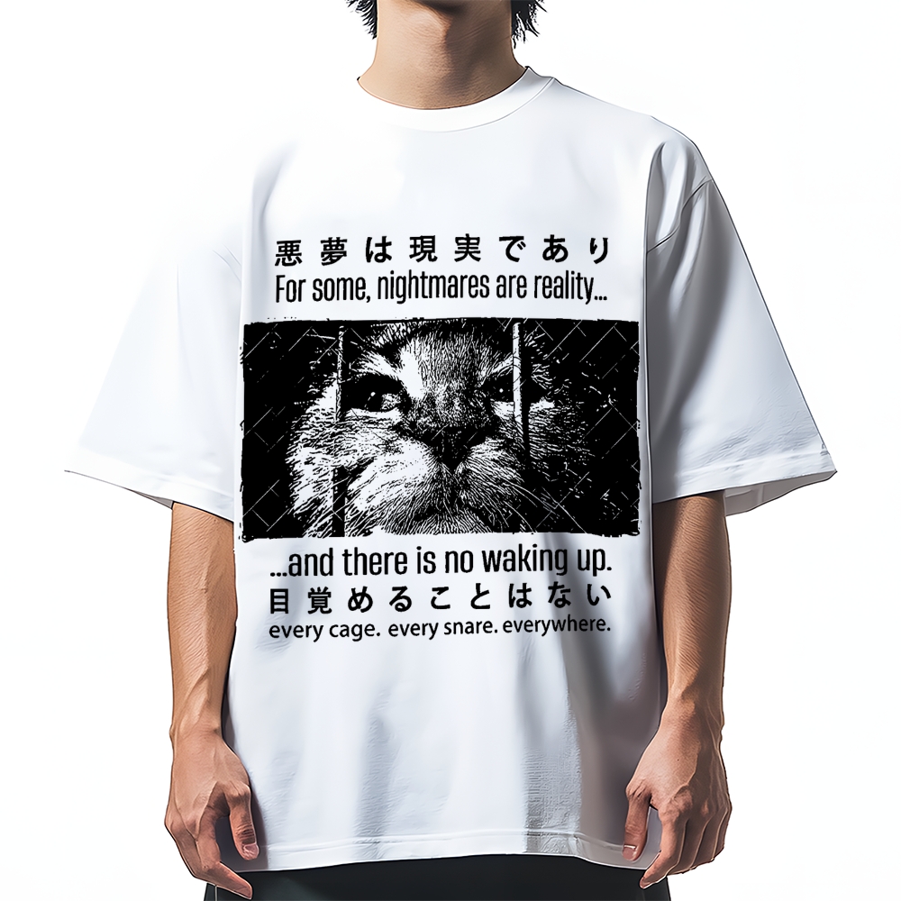 Night Cat Cotton casual T-shirt