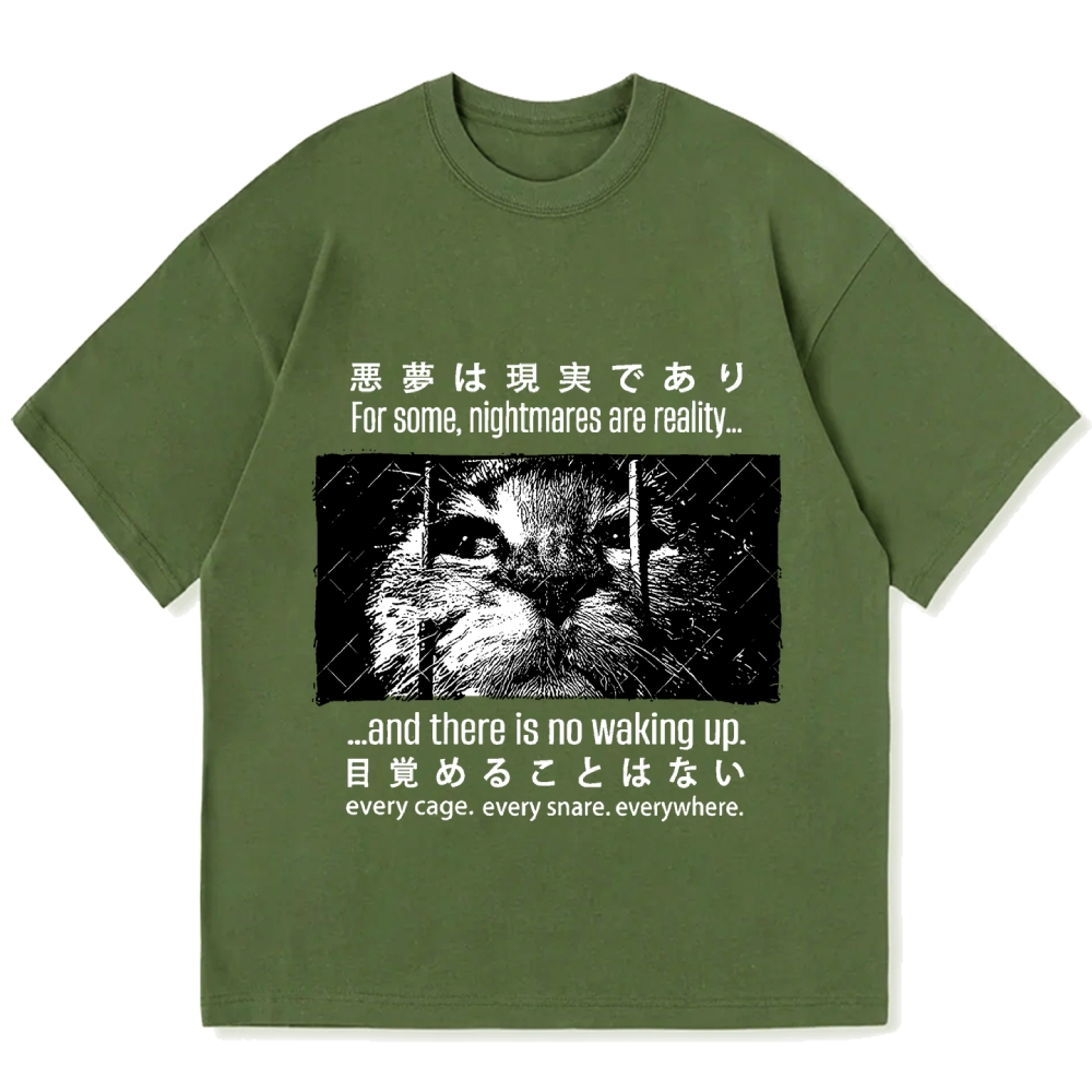 Night Cat Cotton casual T-shirt