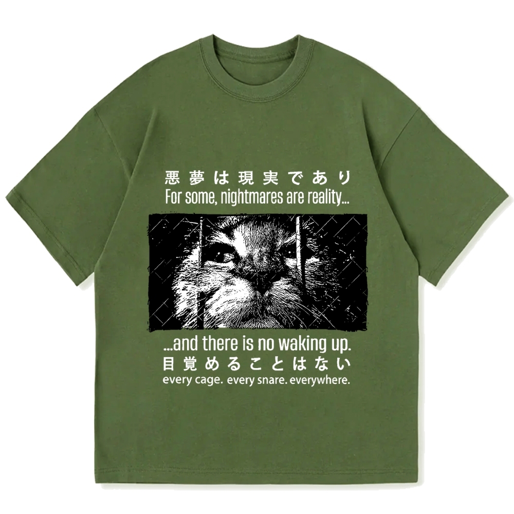 Night Cat Cotton casual T-shirt