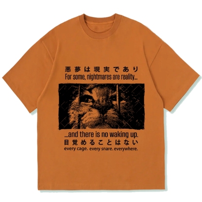 Night Cat Cotton casual T-shirt