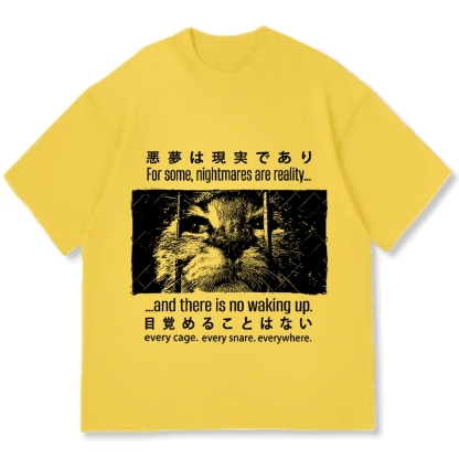 Night Cat Cotton casual T-shirt