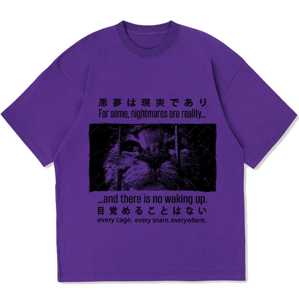 Night Cat Cotton casual T-shirt