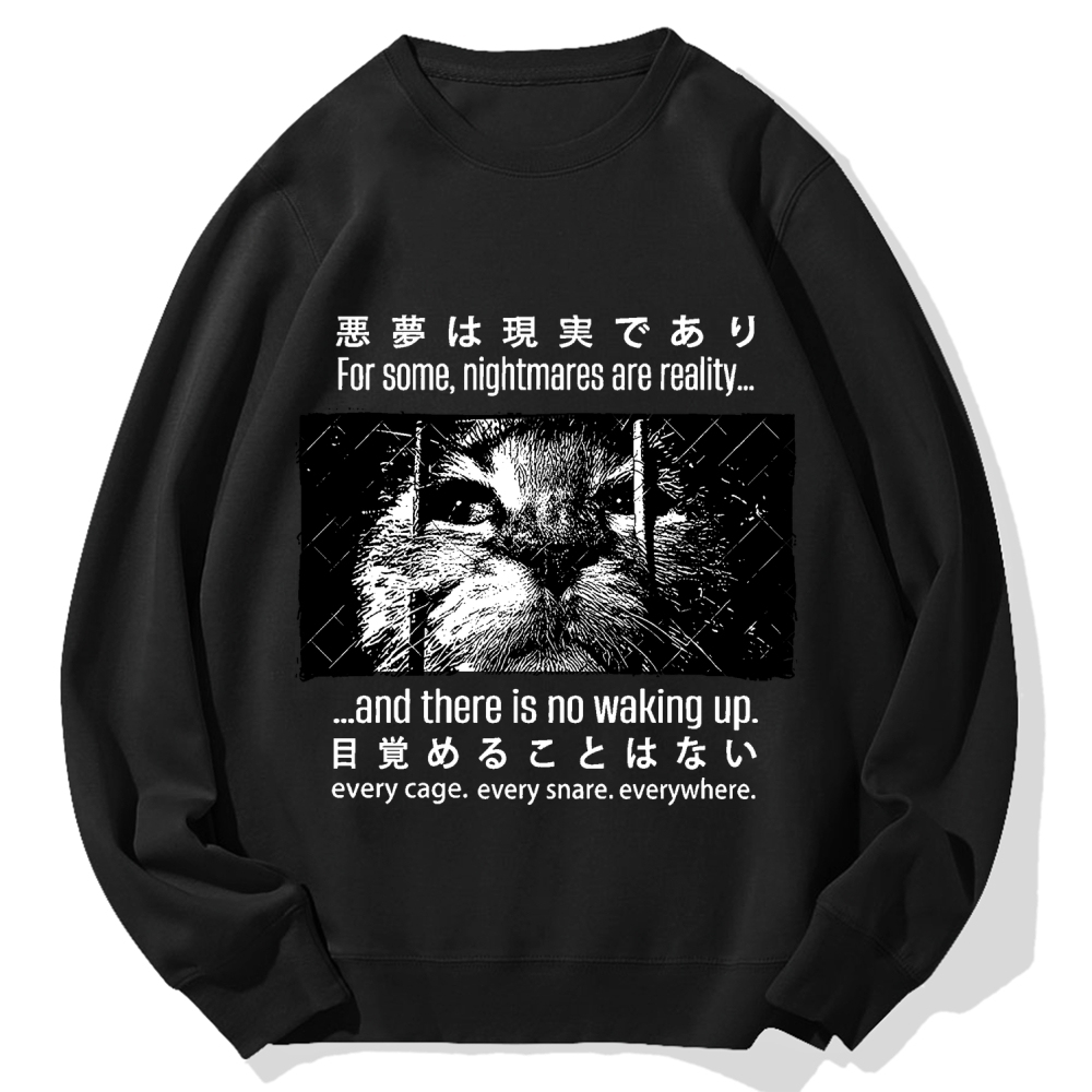 Nightmare Cat Cotton Sweatshirt