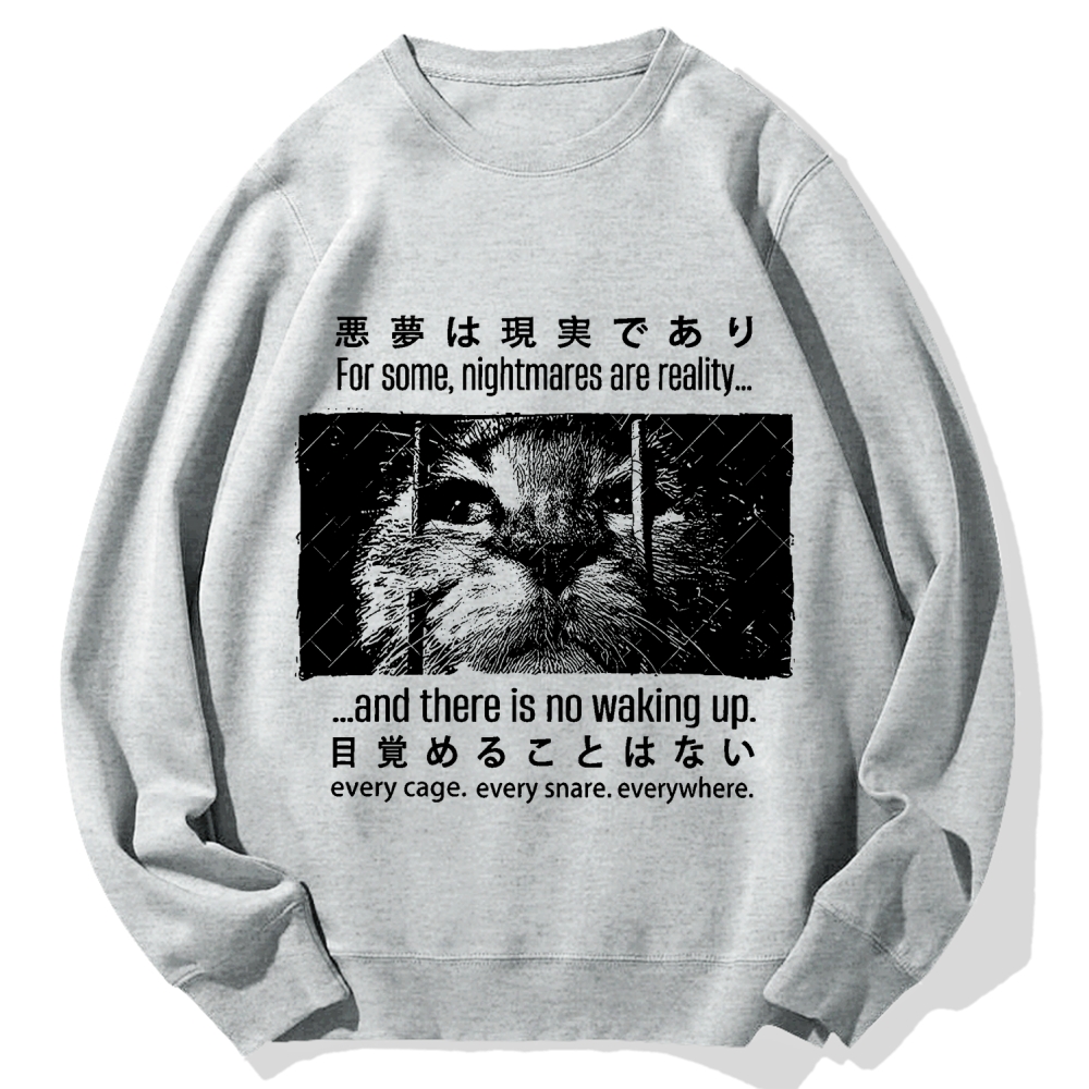 Nightmare Cat Cotton Sweatshirt