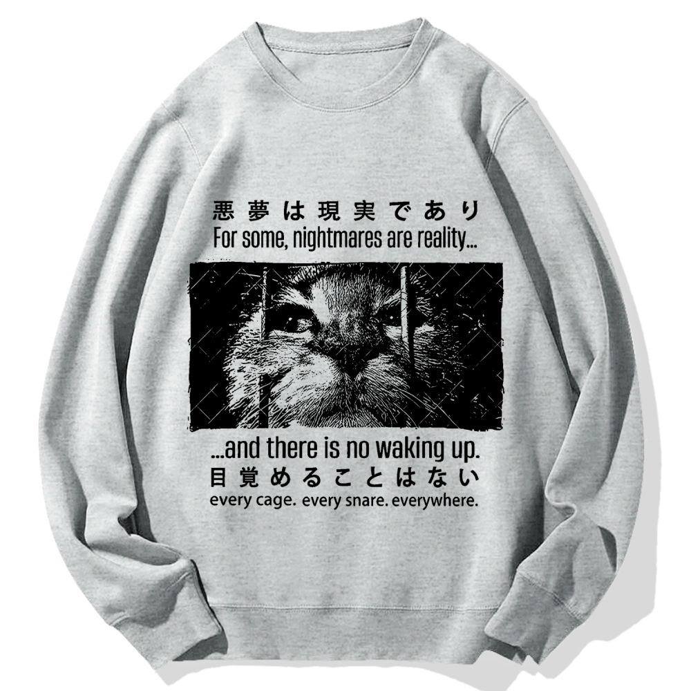 Nightmare Cat Cotton Sweatshirt