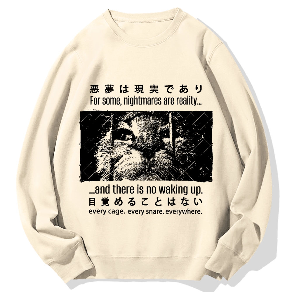 Nightmare Cat Cotton Sweatshirt