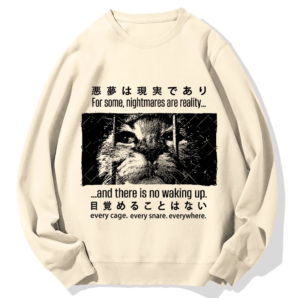 Nightmare Cat Cotton Sweatshirt