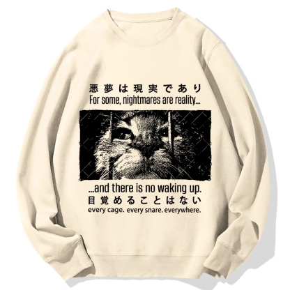 Nightmare Cat Cotton Sweatshirt