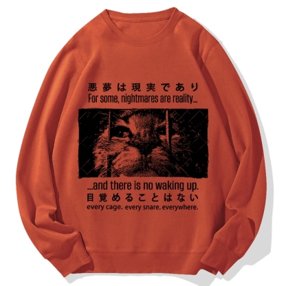 Nightmare Cat Cotton Sweatshirt
