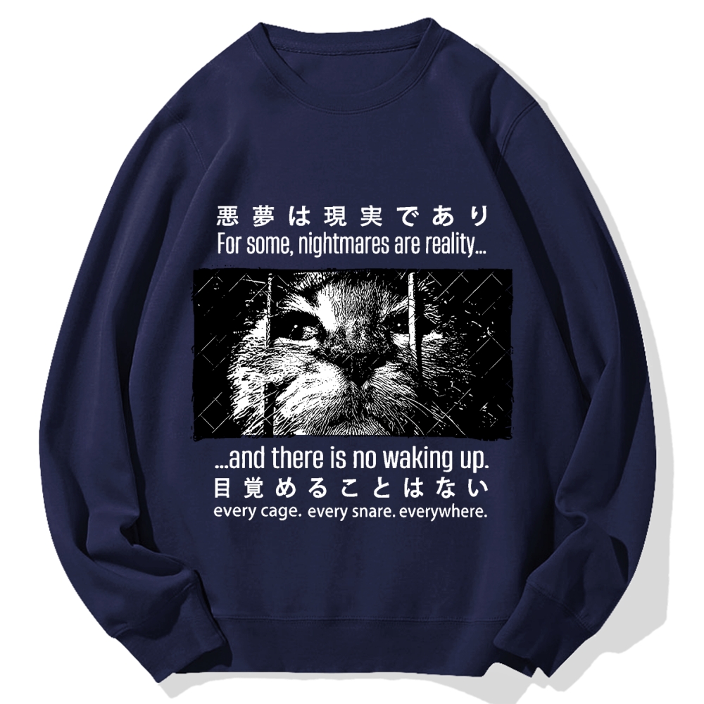 Nightmare Cat Cotton Sweatshirt