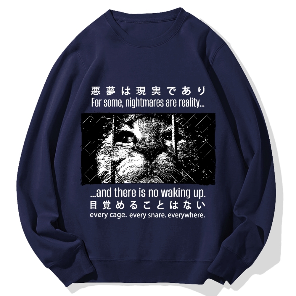 Nightmare Cat Cotton Sweatshirt