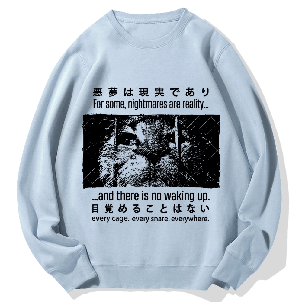 Nightmare Cat Cotton Sweatshirt