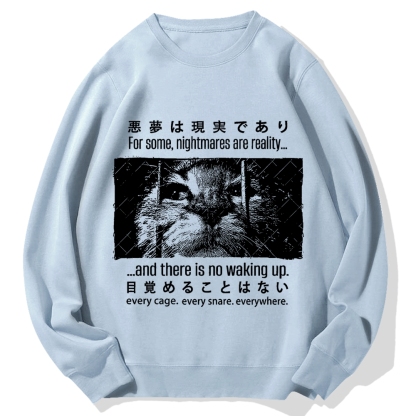 Nightmare Cat Cotton Sweatshirt