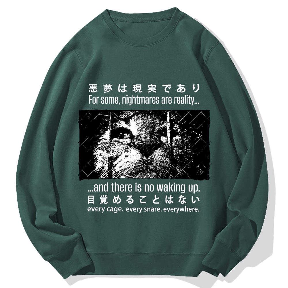 Nightmare Cat Cotton Sweatshirt