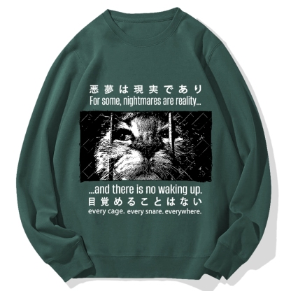 Nightmare Cat Cotton Sweatshirt