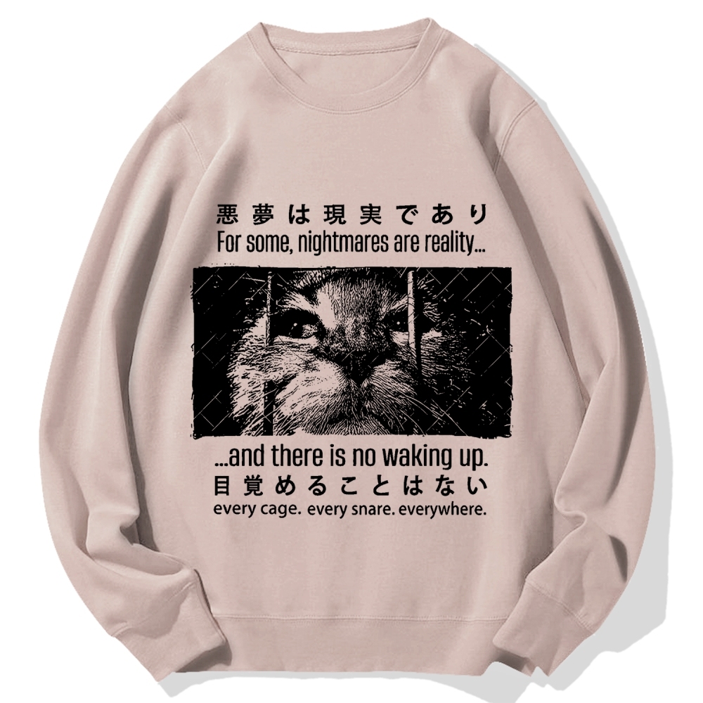 Nightmare Cat Cotton Sweatshirt