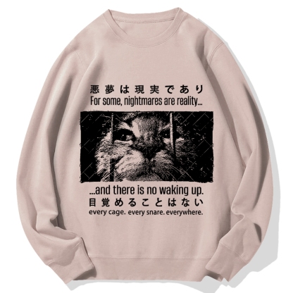 Nightmare Cat Cotton Sweatshirt