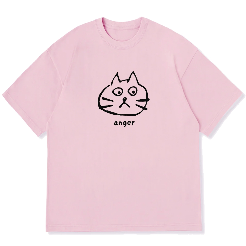 Anger Cat Cotton casual T-shirt