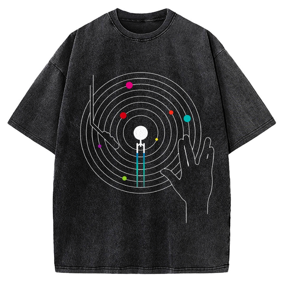 Vinyl Doristino Music Vintage Washed T-shirt