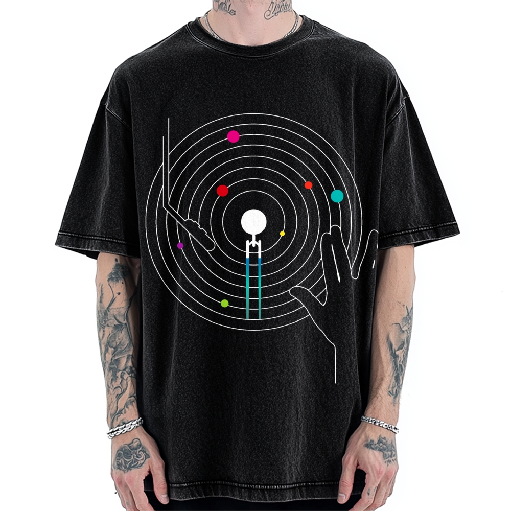 Vinyl Doristino Music Vintage Washed T-shirt