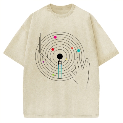 Vinyl Doristino Music Vintage Washed T-shirt