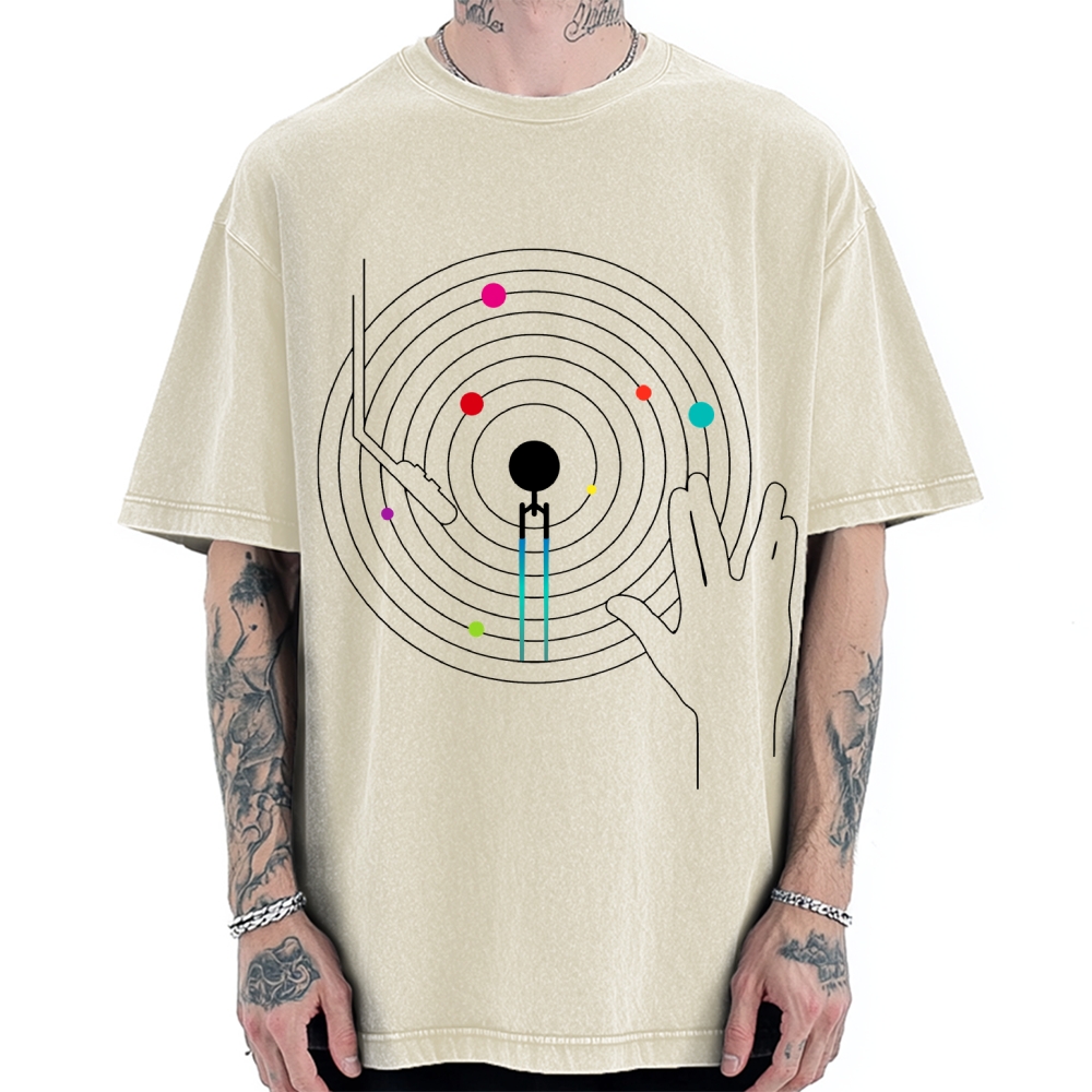 Vinyl Doristino Music Vintage Washed T-shirt