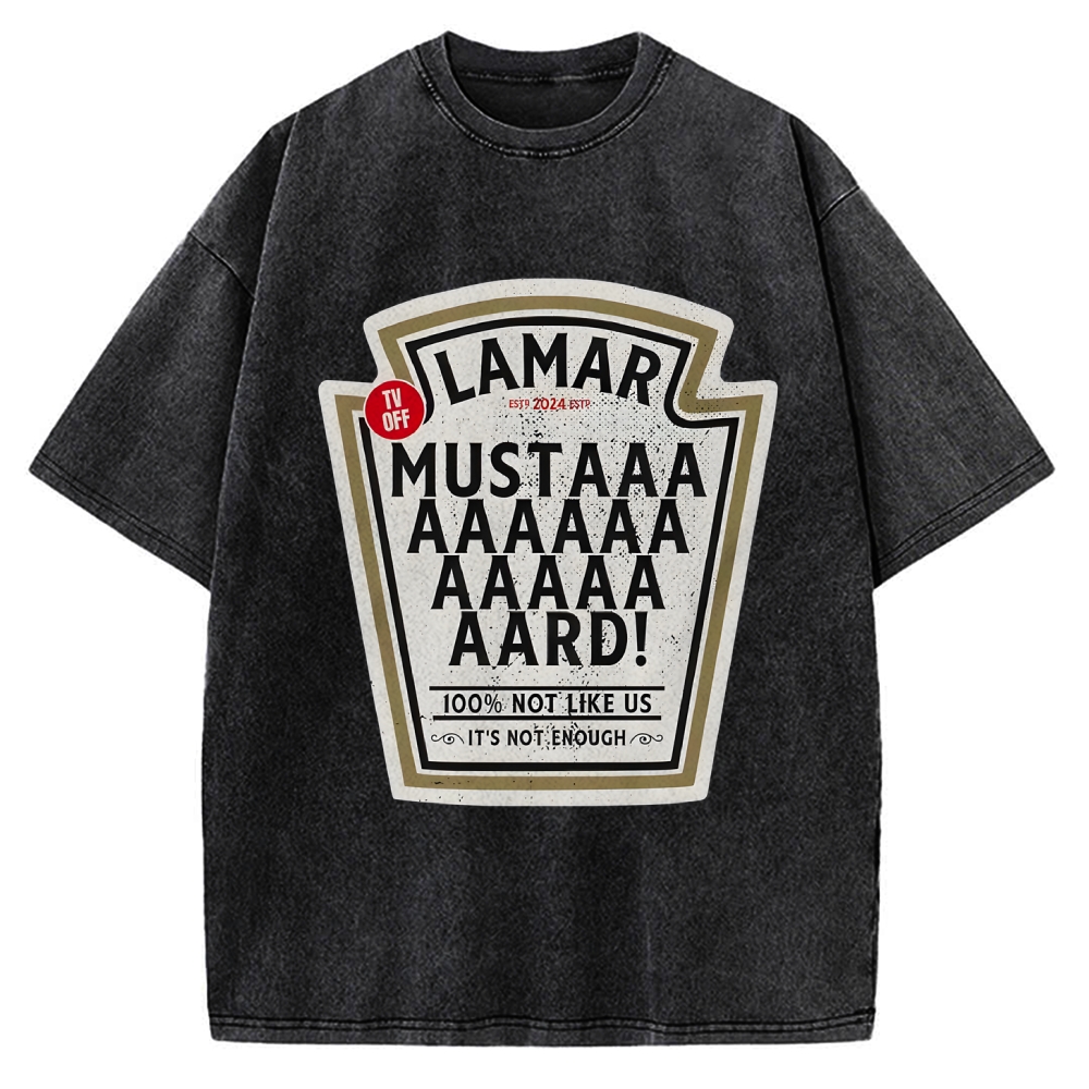 Lamar Mustard TV Off Essential Music Vintage Washed T-shirt
