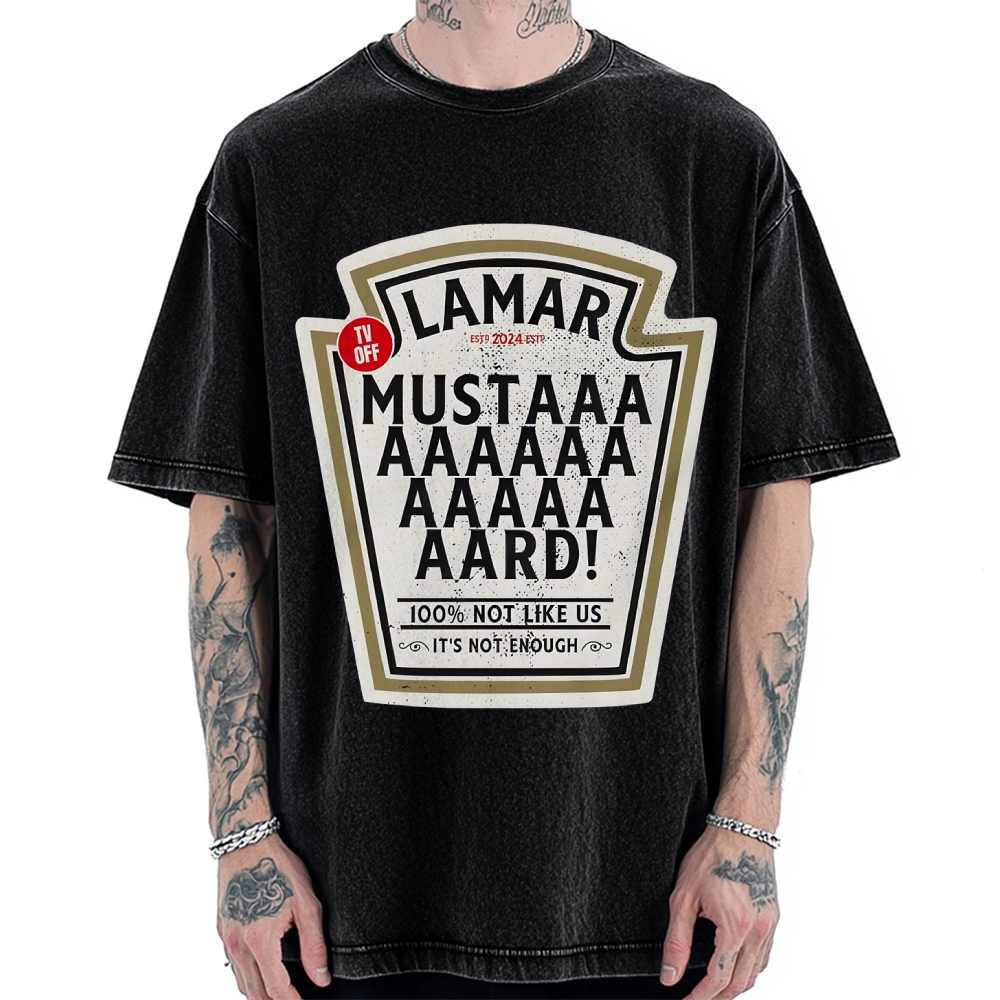 Lamar Mustard TV Off Essential Music Vintage Washed T-shirt