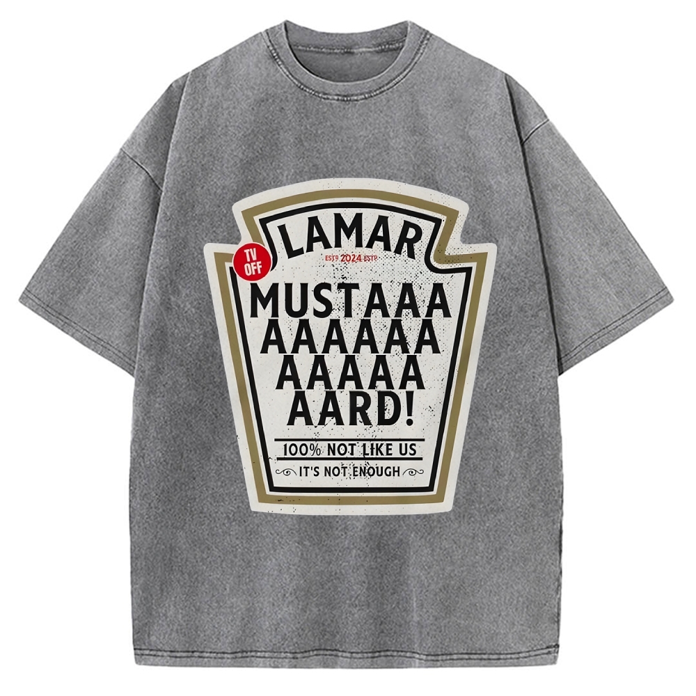 Lamar Mustard TV Off Essential Music Vintage Washed T-shirt