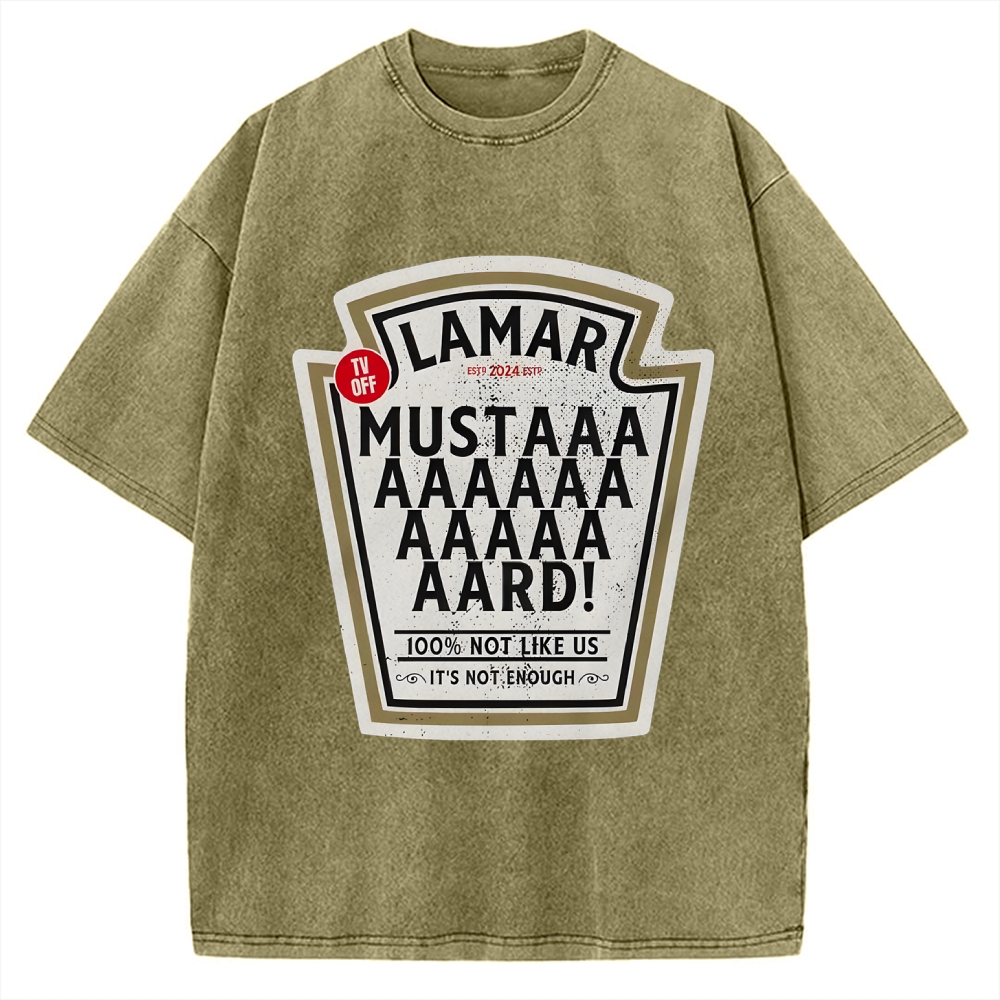 Lamar Mustard TV Off Essential Music Vintage Washed T-shirt