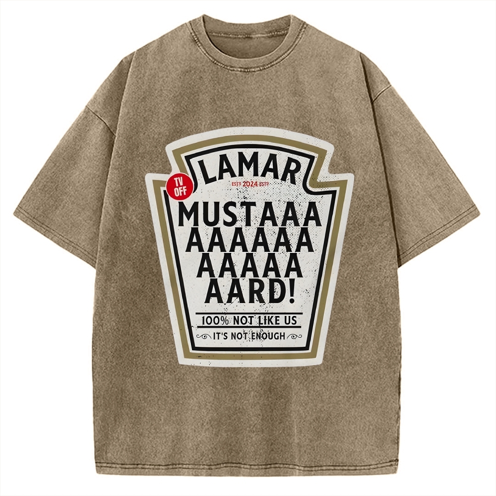 Lamar Mustard TV Off Essential Music Vintage Washed T-shirt