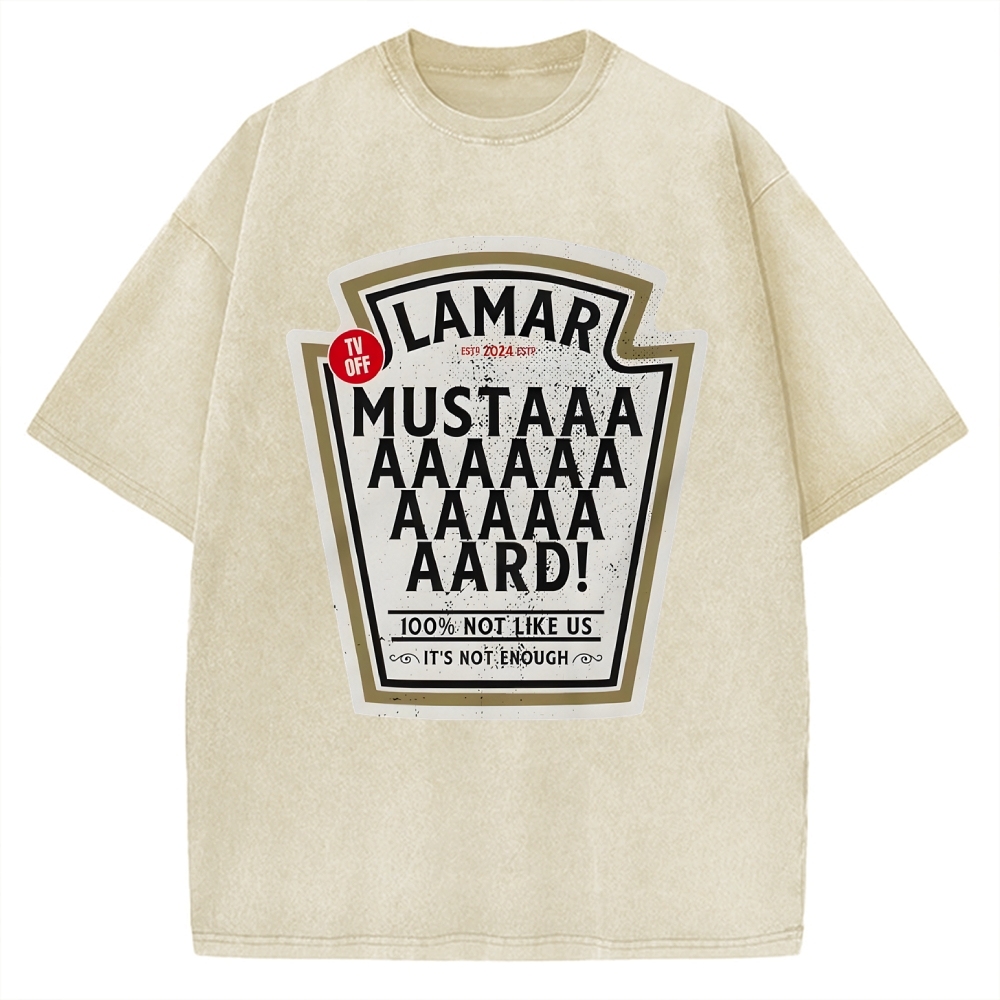 Lamar Mustard TV Off Essential Music Vintage Washed T-shirt