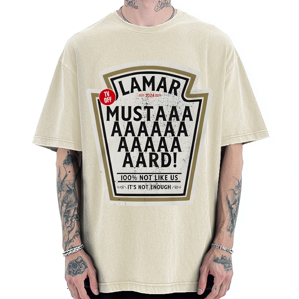 Lamar Mustard TV Off Essential Music Vintage Washed T-shirt