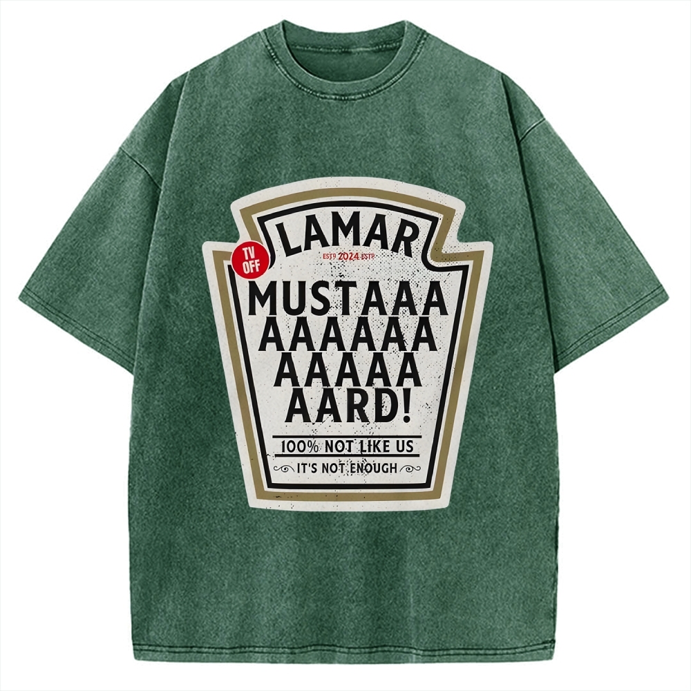 Lamar Mustard TV Off Essential Music Vintage Washed T-shirt