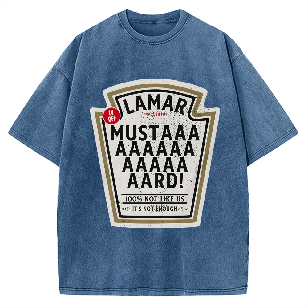 Lamar Mustard TV Off Essential Music Vintage Washed T-shirt