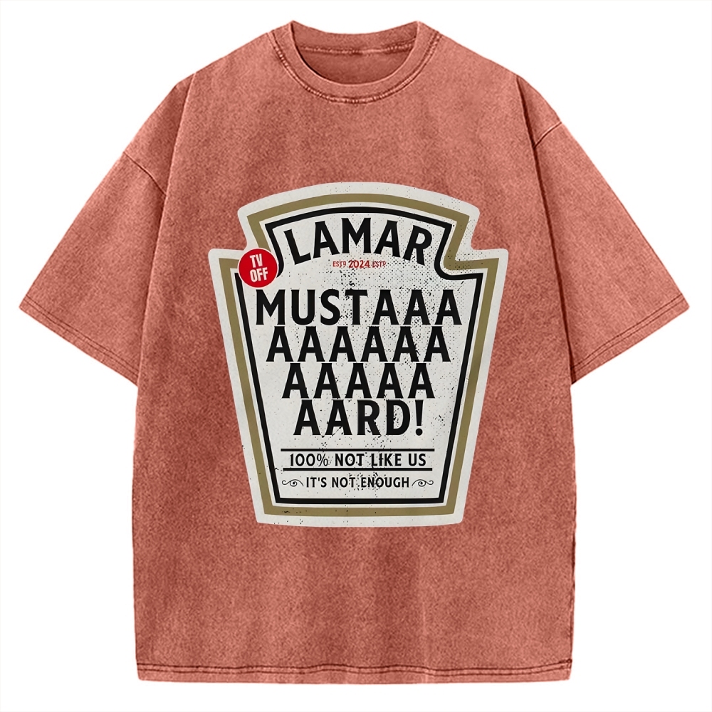 Lamar Mustard TV Off Essential Music Vintage Washed T-shirt
