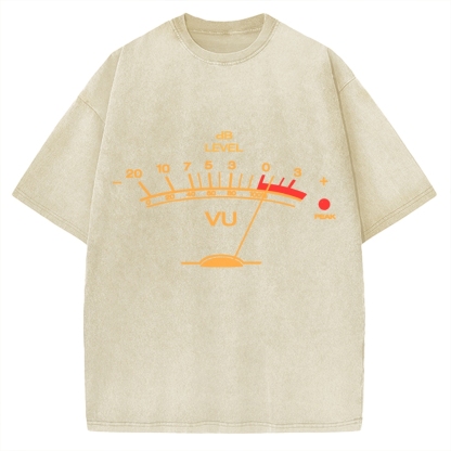 Volume Unit meter Music Vintage Washed T-shirt
