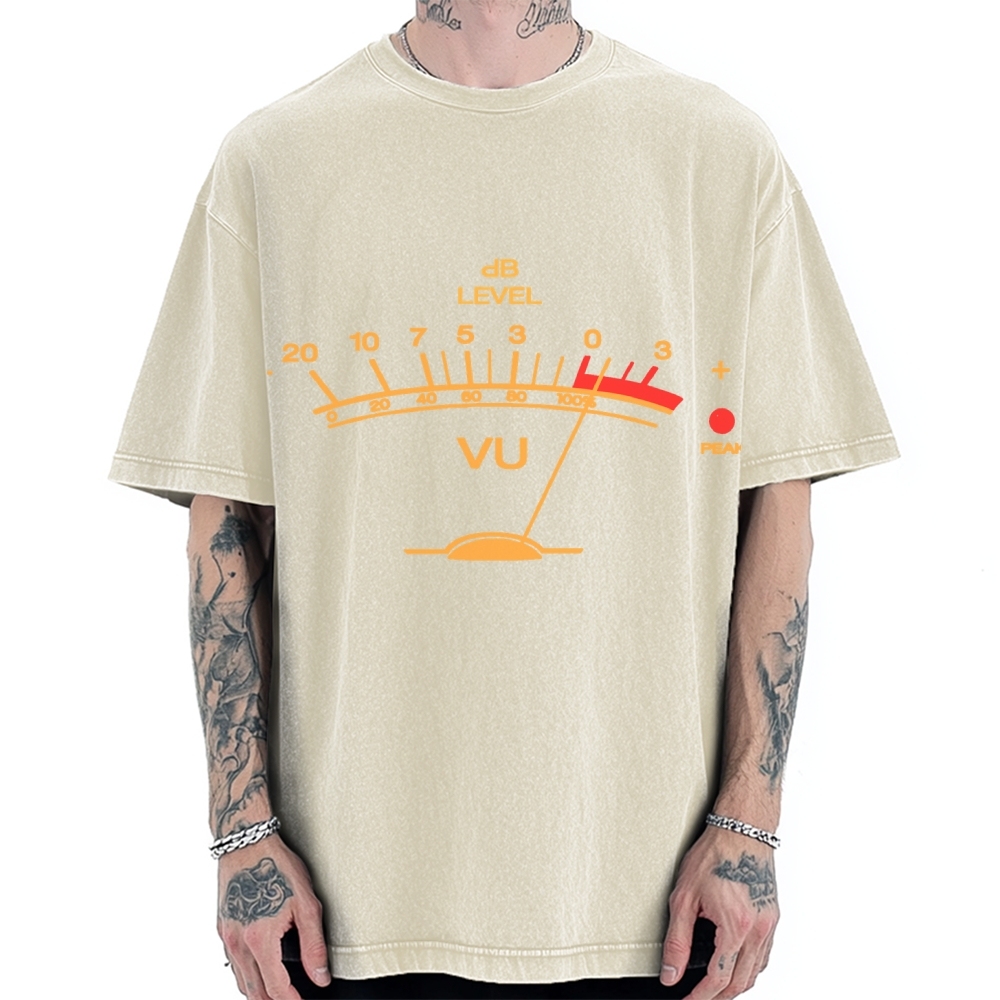 Volume Unit meter Music Vintage Washed T-shirt