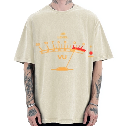 Volume Unit meter Music Vintage Washed T-shirt