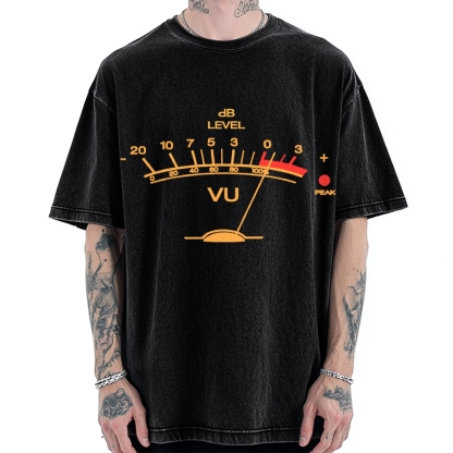 Volume Unit meter Music Vintage Washed T-shirt