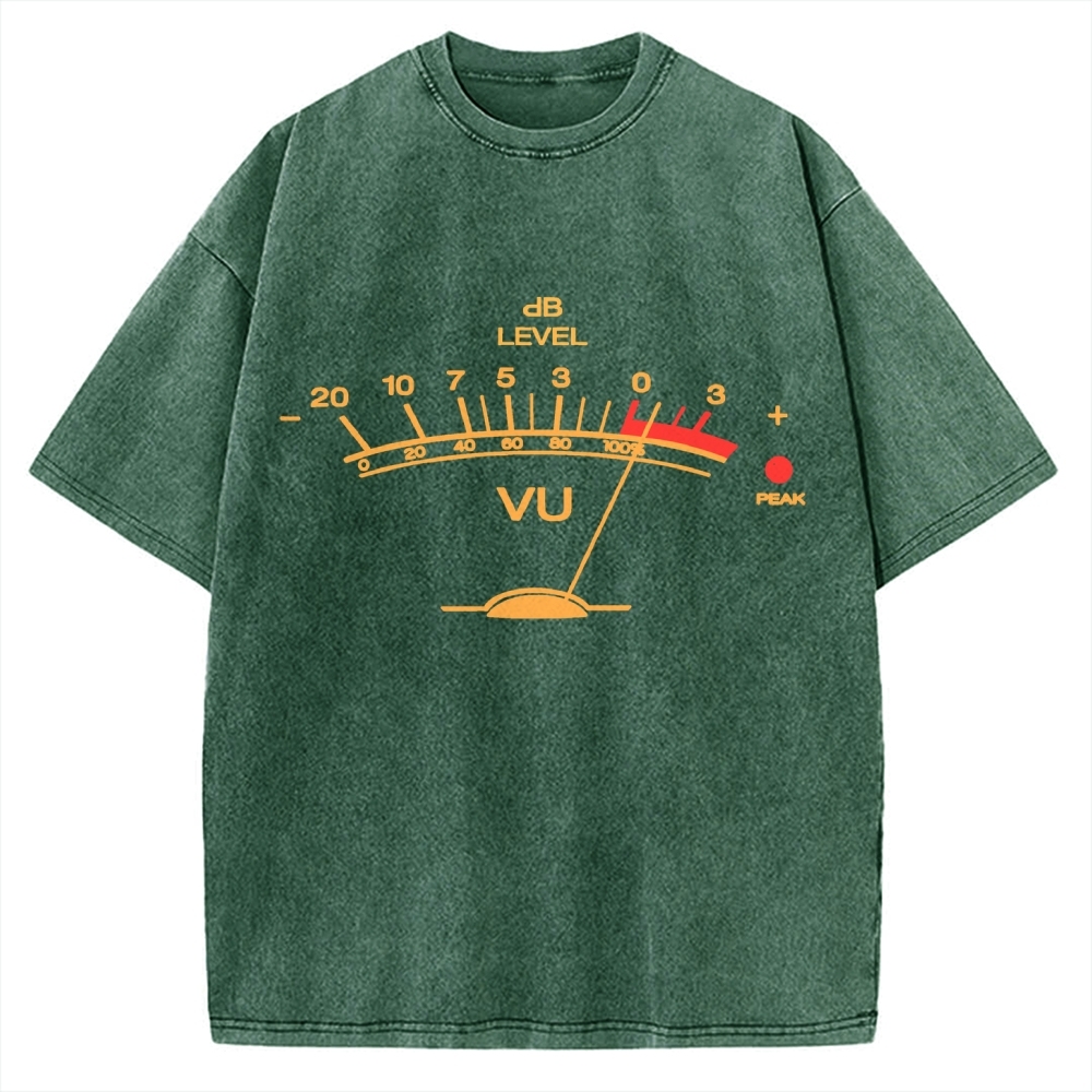 Volume Unit meter Music Vintage Washed T-shirt