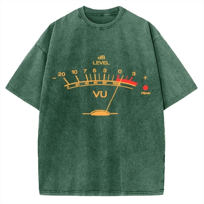Volume Unit meter Music Vintage Washed T-shirt