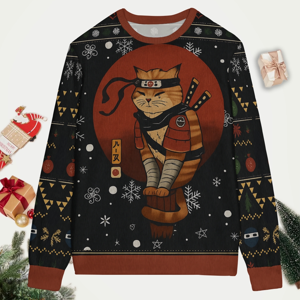 Ninja Cat Ugly Sweatshirt