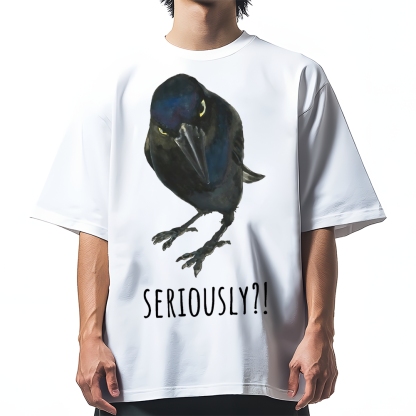 Raven's Question Cotton casual T-shirt