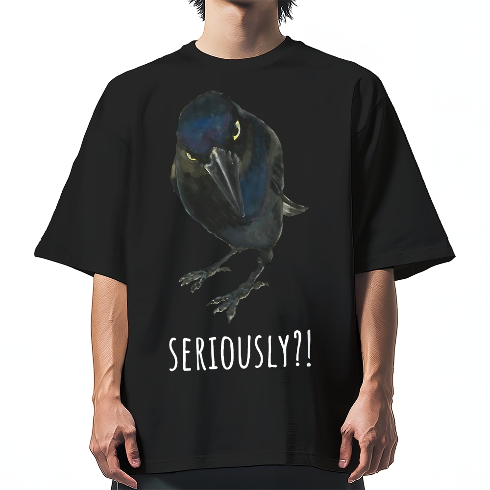 Raven's Question Cotton casual T-shirt