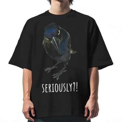Raven's Question Cotton casual T-shirt