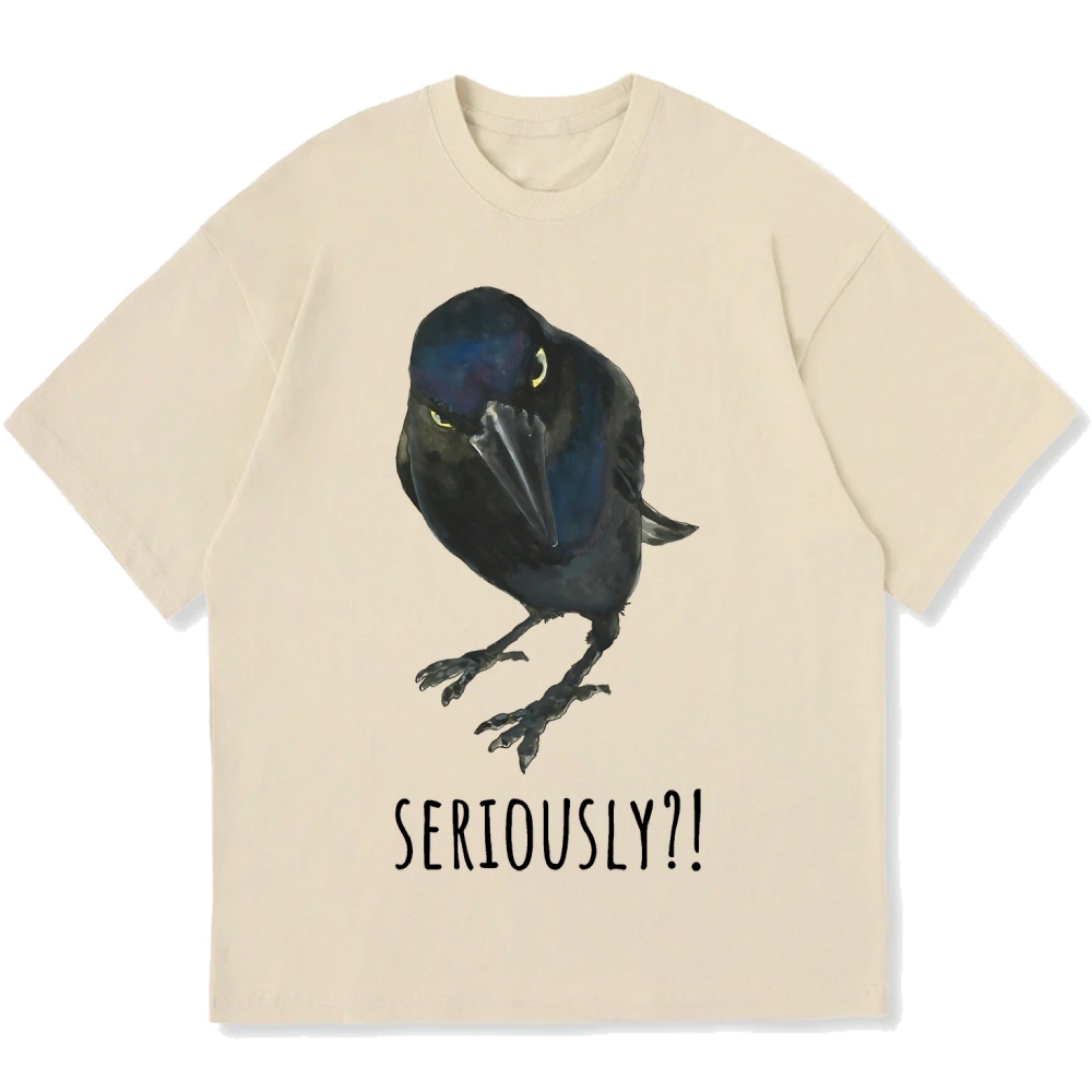 Raven's Question Cotton casual T-shirt