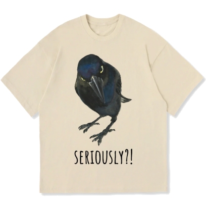 Raven's Question Cotton casual T-shirt