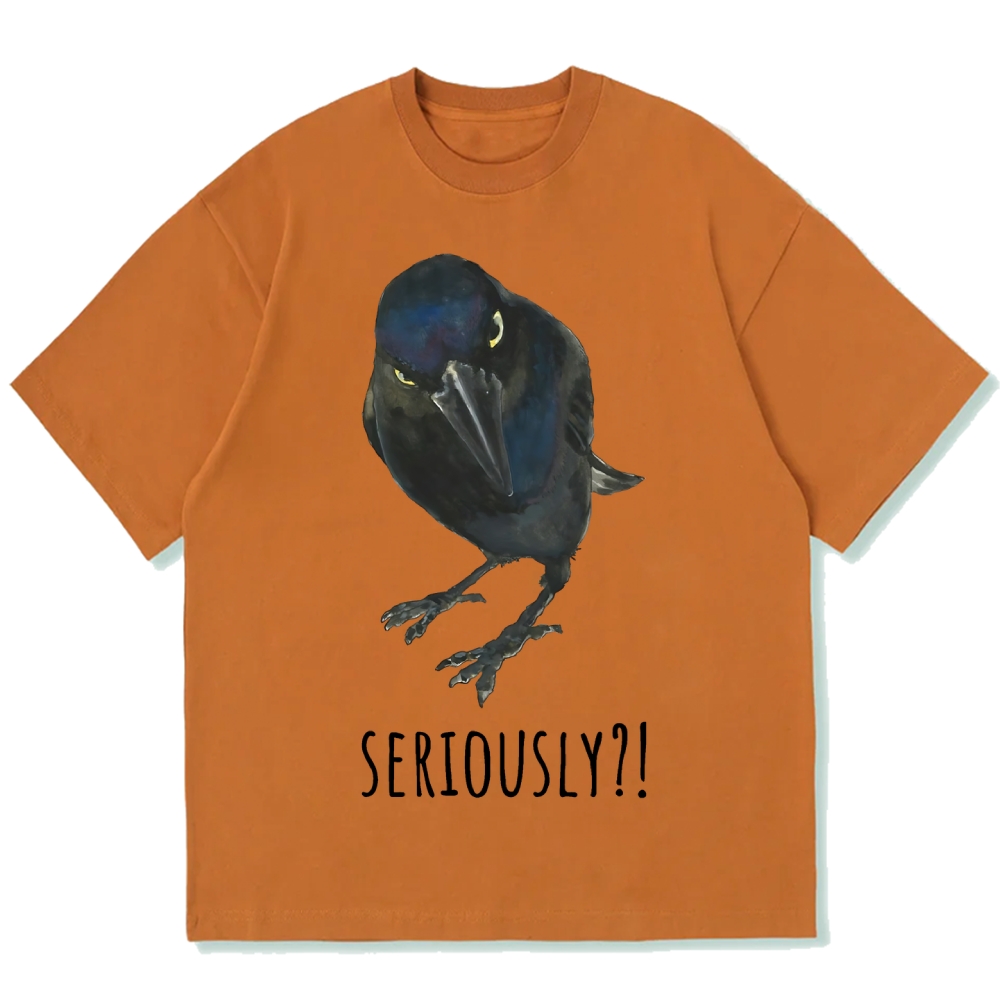 Raven's Question Cotton casual T-shirt