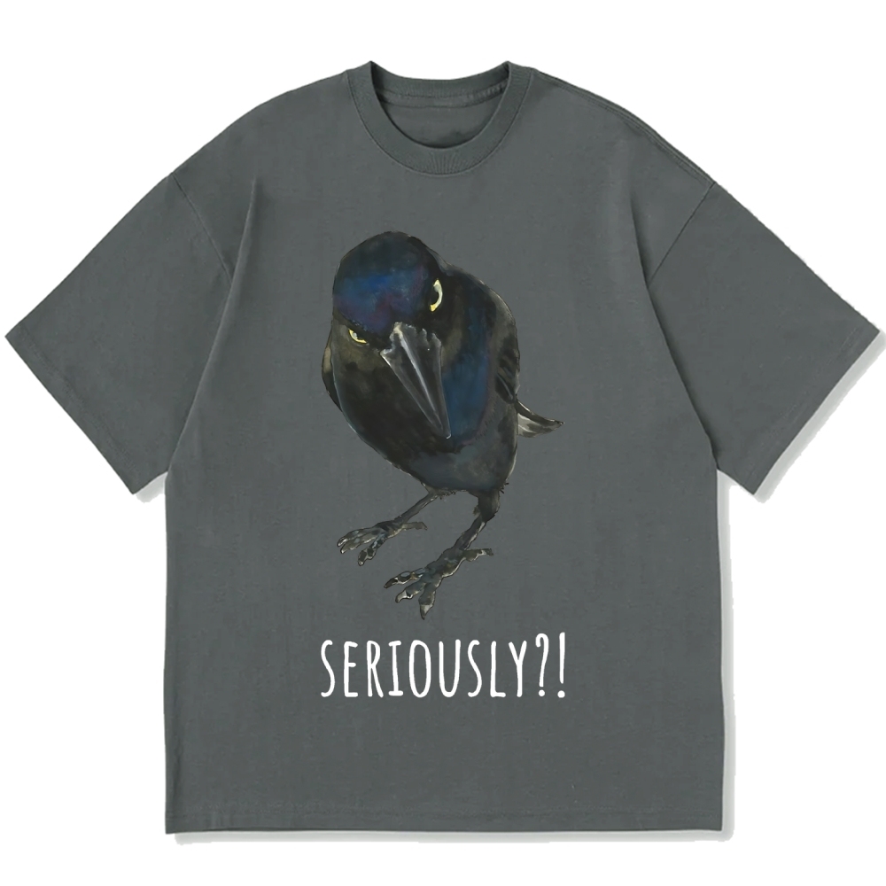 Raven's Question Cotton casual T-shirt